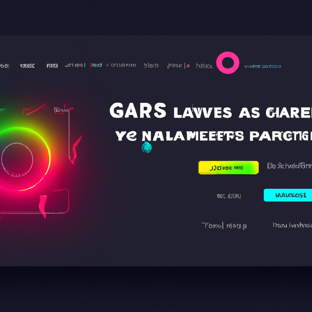 Gallery slide: neon arena and avatar silhouettes